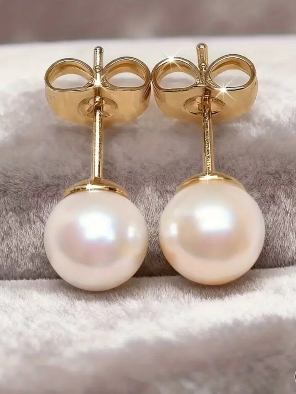18K Gold-Plated- Imitation Pearl Earrings